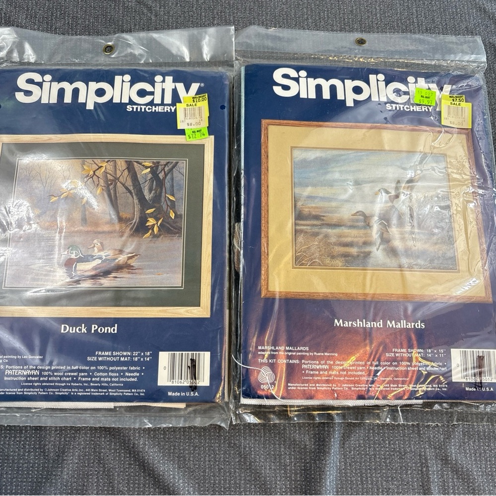 Simplicity Stitchery Duck Pond and Marshland Mallards Kit